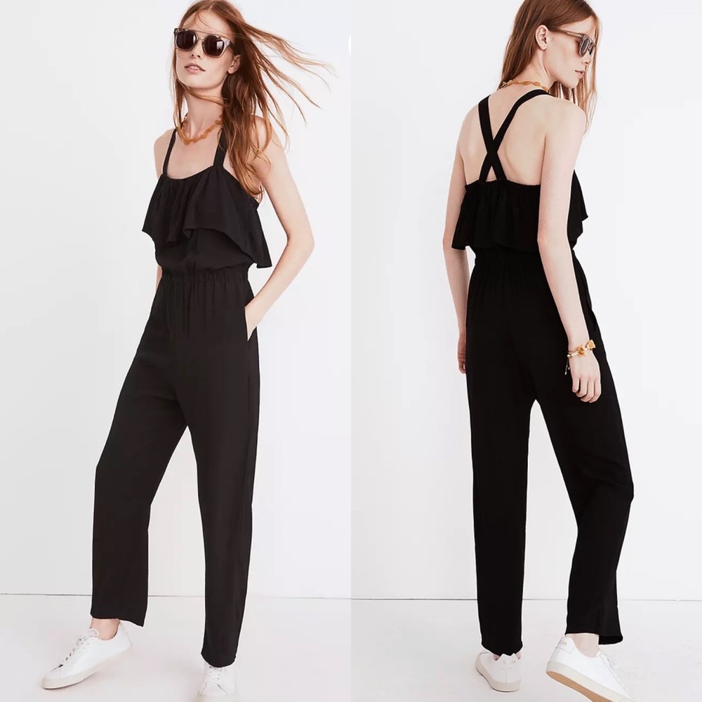 Madewell Apron Ruffle Jumpsuit Size XS